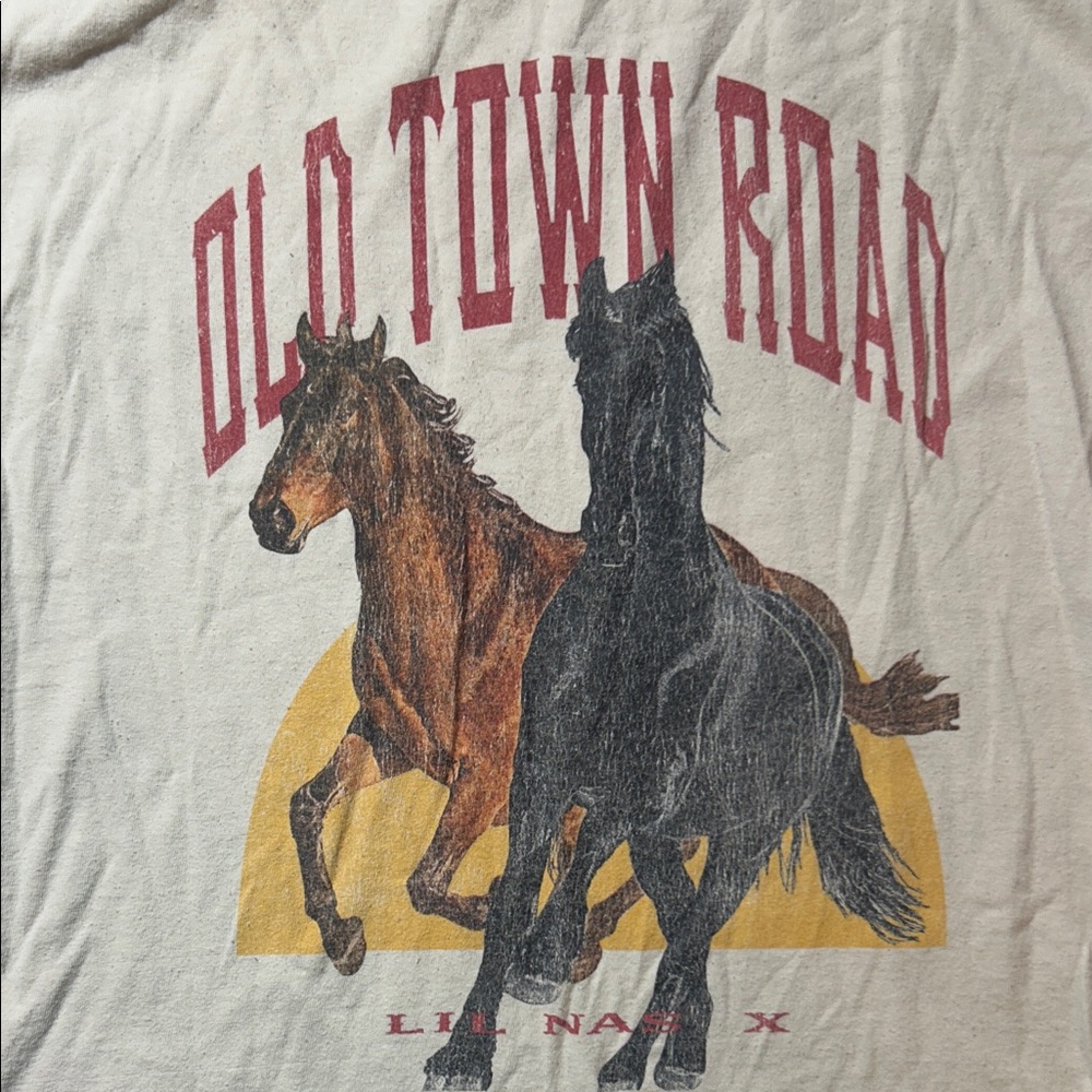 Lil Nas X Old Town Road - Tan Graphic Tee - Picture 3 of 3